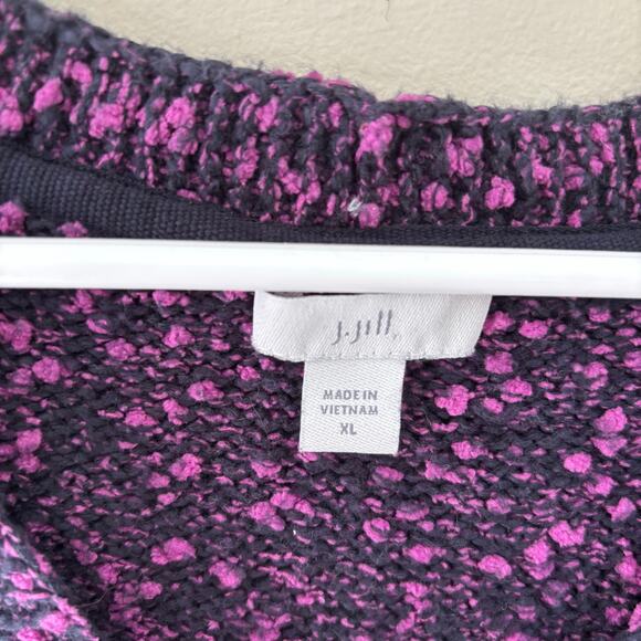 J.Jill Navy Purple Marled Tunic Sweater Casual Size XL - Picture 3 of 7